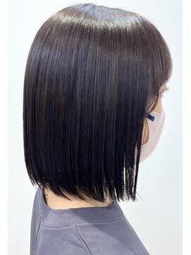 モリオフロムロンドン 松戸店(Morio from London) 【松戸店 アイダ】黒髪ボブストレートボブあご下ボブ