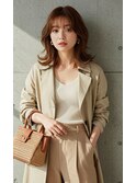 20代、30代、40代大人可愛い抜け感ミディアムレイヤー