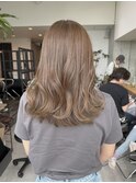 ブリーチなしベージュカラー ベージュカラー 透明感カラー