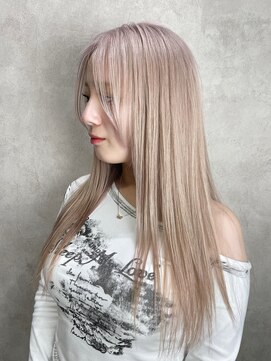 ルノン(LUNON) ホワイトグレージュミニウルフチェリーブラウンデジタルパーマ