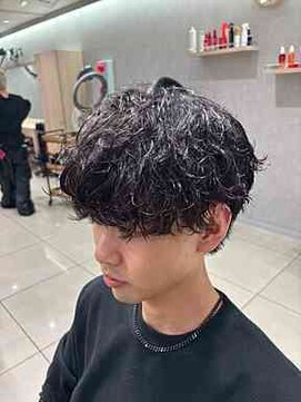 アッシュ 高幡不動店(Ash) 無造作パーマ波巻きパーマ波巻きスパイラルパーマツーブロック