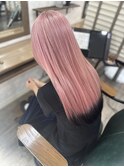 ペールピンクエンドカラーロングダブルケアブリーチ