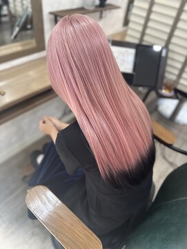 ラウラアンドロー(LAURA&RO) ペールピンクエンドカラーロングダブルケアブリーチ