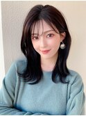 2wayバング シャギーレイヤー　シースルー  くびれヘア