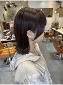 切りっぱなしヘアー