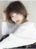 本厚木☆大人ガーリーショートボブ☆髪質改善くすみベージュ前髪