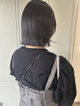 ミリ 久留米(miri..) 切りっぱなしボブ/透明感カラー/暗髪/haru