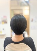 30代40代50代/ショートボブ/ナチュラルヘア/ツヤ髪/丸みショート