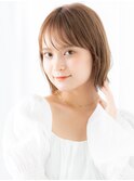 抜け感ミルクティーベージュ小顔ボブj小山20代30代40代