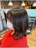 大人可愛い◎艶感ショコラベージュ×顔まわりレイヤー