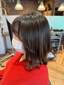 ヘアーショップ エヌアンドエー 越谷店(hair shop N&A) 大人可愛い◎艶感ショコラベージュ×顔まわりレイヤー