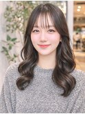 骨格補正カット＊艶めきグレージュ×大人可愛い美髪ウェーブ