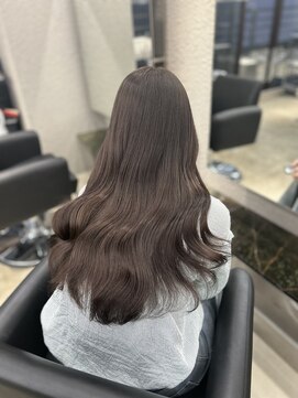 ペレ 原宿(PELE) ダークパープルナチュラルショート夏のヘアアレンジ原宿
