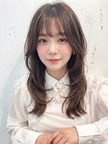 アトラスサロン 札幌大通り(Atras.salon)&nbsp;暗髪の髪質改善ワイドバングレイヤーロング