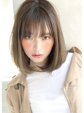 アグ ヘアー ロナック 宇都宮西川田店(Agu hair ronach) 《Agu hair》大人かわいい色っぽボブ バニラベージュ
