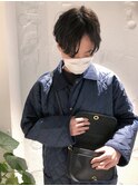 《長谷川》色気パーマセンターパート流行モテ髪黒髪イケメン