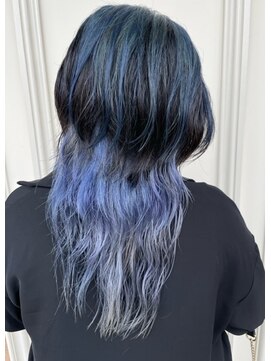 グラスペディア(graspedia) ブルートーングラデーションデザインｍ　 派手髪広島