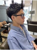 メンズアップバングショート