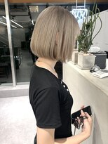 ファイブバイジエクト 堀江(FIVE by The Ect)&nbsp;ミルクティーベージュ×切りっぱなしボブ×ハイトーンボブ☆6