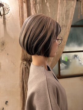 アンテナ(ANTENA) ボブ☆白髪ぼかしグレージュ☆★30代お客様施術後★☆