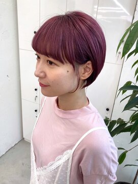 ジルスタジオ(JILL STUDIO) JILL STUDIO ショートカット/ブリーチ/パープルピンク/小顔/モテ