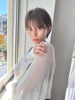 30代、40代/丸みくびれショートボブ×白髪染めハイライト/大宮