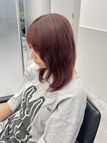 ゴウトゥデイシェアサロン 町田店(GO TODAY SHAiRE SALON)&nbsp;ブリーチ無し高発色レッドカラー♪