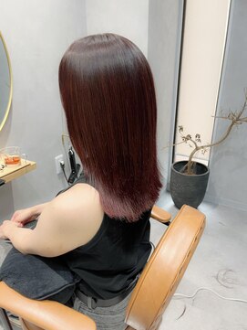 リーシュ(Re:sh) 髪質再整カラー/チェリーブラウン/艶感