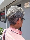 オールバック(ナチュラルパーマ)