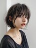 カット+脱白髪染めカラー+白髪ぼかしハイライト+トリートメント　￥19500