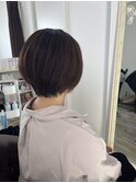くびれショートボブ×グレージュ