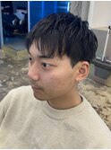 ツーブロナチュラルショートアップバング