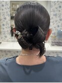 シニヨン／結婚式／お呼ばれヘア／二次会へア／ミディアム