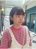大人ボブ_前下がりボブ_レッドブラウン