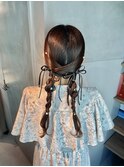 【ローポニーテール】結婚式/銀座/ヘアセット/アレンジ