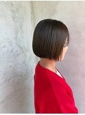 大人可愛いミニボブ