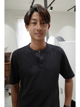 メンズカットセンターパート