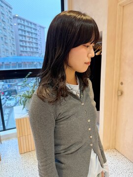 オン キャナルシティ博多前店(on) 【晴音】顔まわりレイヤー/ダークグレージュ/ミディアム/20代