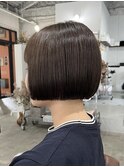 ミニマムボブ 丸みショート ブラウンベージュ スタイルング簡単