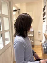 シーループユナイテッドアトリエ(C-LOOP UNITED ATELIER) 大人ミディアムレイヤー/やわらかベージュ/水素カラー/20代30代