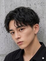 メンズフィール 心斎橋(MEN'S FEEL)&nbsp;リバースセンターパート/シャドウパーマ/ダウンバング/心斎橋