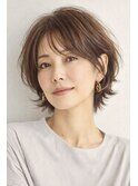 大人ショート　白髪ぼかし　脱白髪染めハイライト40代50代60代