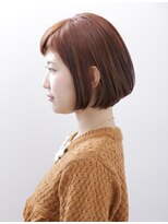 アロン(alon) オレンジュカラー×アンニュイ大人ミディフレンチボブ/大崎