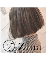 ジーナ 船橋(Zina)&nbsp;小顔セミウェットウェーブピンクベージュハイライトカラー