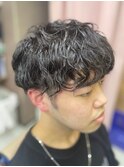 波打ち束感スパイラルパーマ  <理容室>/メンズ/バーバー/