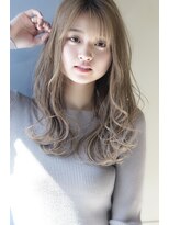 ラファンジュ ヘアー(Rohange hair) 【Rohange】ホワイトベージュ×リラクシーセミディ#イメチェン