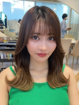 ロンド ストラーダ 心斎橋(Lond strada) エアリーロング×ピンクベージュ×美髪［髪質改善/縮毛矯正］