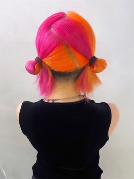 ペレ 渋谷(PELE) J59_ピンク×オレンジ デザインカラー