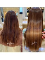 アッシュ 中目黒店(Ash)&nbsp;プレミアム髪質改善縮毛矯正　ハイライト毛編