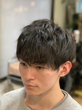 インタークロス 爽やかメンズ☆ビジネスショートマッシュ黒髪透明感カラー